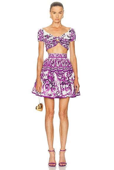 Dolce & Gabbana Cropped Top In Multi