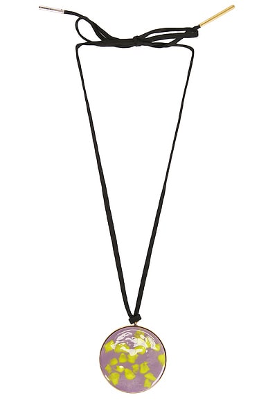 Dries Van Noten Handmade Pendant Necklace In Lilac