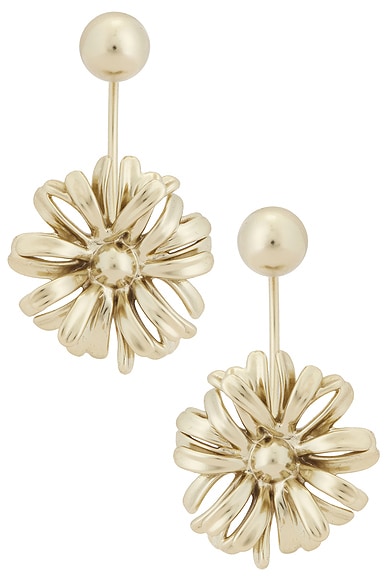 Dries Van Noten Handmade Stud Earrings In Old Brass