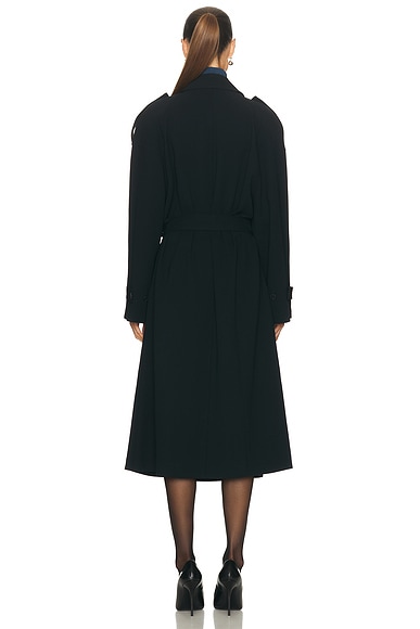 Eaves Lumi Trench Coat In Black
