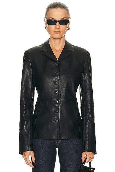 Eaves Sigrun Leather Jacket In Black