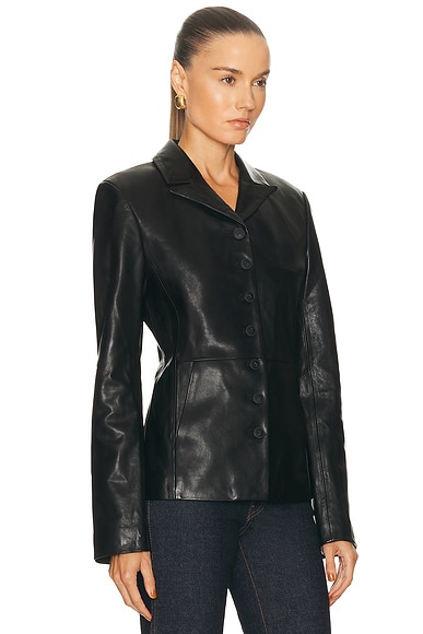 Eaves Sigrun Leather Jacket In Black