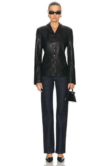 Eaves Sigrun Leather Jacket In Black