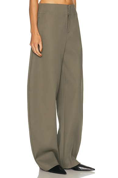 Eaves Mai Sculptural Compact Suiting Pant In Gray