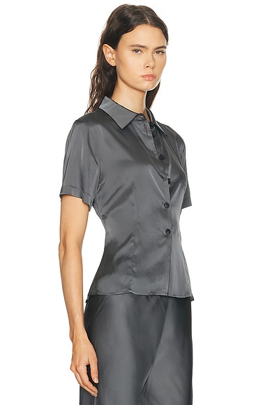 Eaves Groa Cinched Top In Gray