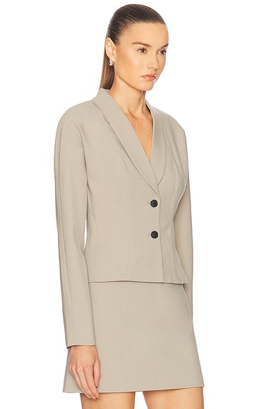 Eaves Liah Blazer Top In Green