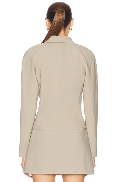 Eaves Liah Blazer Top In Green