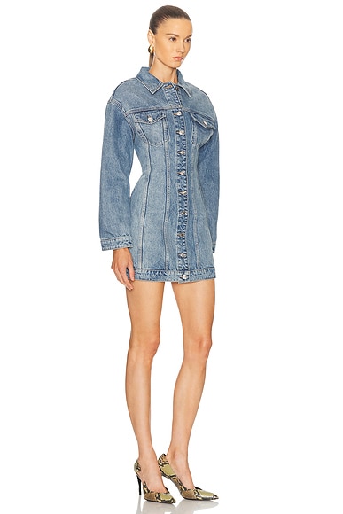 Eb Denim Denim Prima Mini Dress In Blue