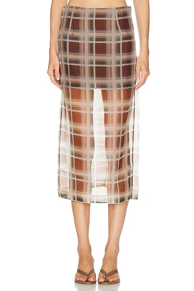 FRAME The Plaid Organza Skirt | Thumbnail 15