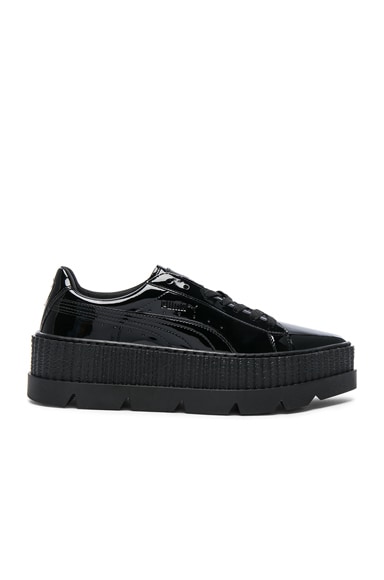 Pointy Patent Leather Creeper Sneakers