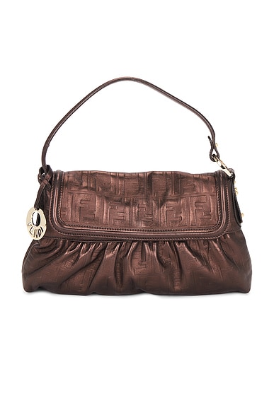 FWRD Renew Fendi Zucca Chef Shoulder Bag