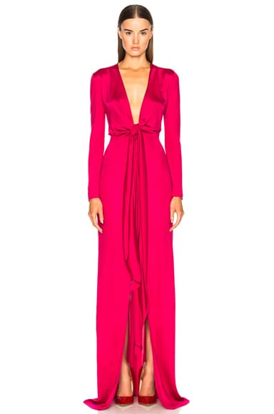 Givenchy Dresses Spring 2018 Collection Free Shipping And Returns Shiny Viscose Jersey Tie Knot Gown