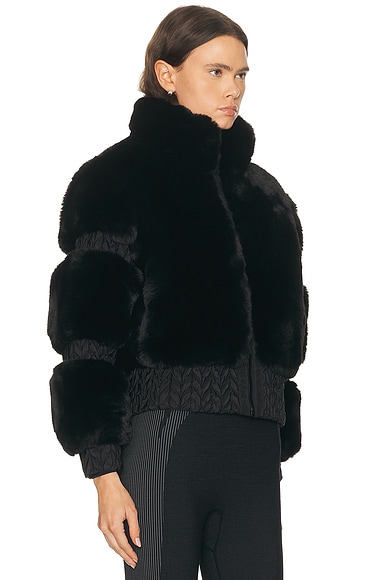 Goldbergh Furry Ski Jacket In Black