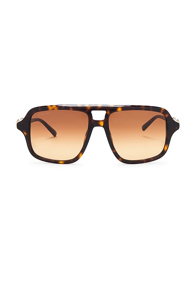 Gucci Through Horsebit Pilot Sunglasses