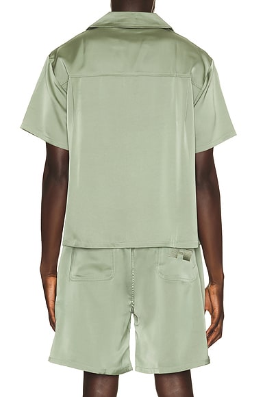 Honor The Gift Satin Chest Logo Camp Collar Shirt | Thumbnail 2 Honor The Gift Satin Chest Logo Camp Collar Shirt | Thumbnail 2