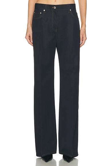 Helmut Lang Relaxed Bootcut Pant In Blue