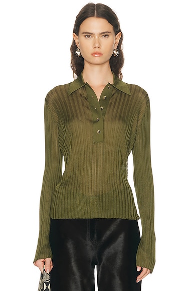 Khaite Vin Top In Green