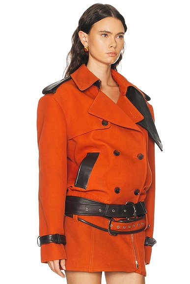 LaQuan Smith Double Breasted Cropped Coat | Thumbnail 2