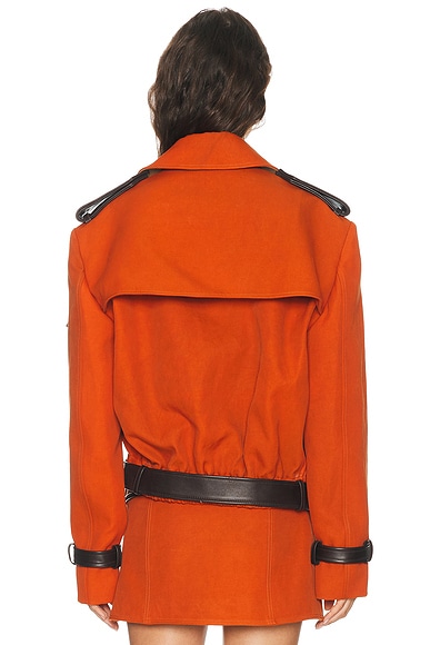 LaQuan Smith Double Breasted Cropped Coat | Thumbnail 3