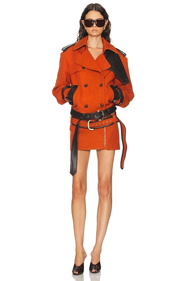 LaQuan Smith Double Breasted Cropped Coat | Thumbnail 4