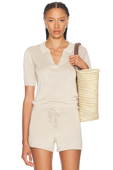 La Porte Odette Knit Polo Top