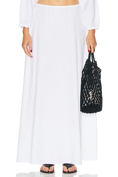 Leset Yoko Maxi Skirt In White