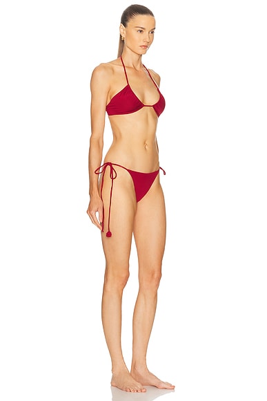 Maygel Coronel Arazo Bikini Set In Burgundy