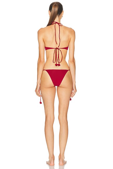 Maygel Coronel Arazo Bikini Set In Burgundy