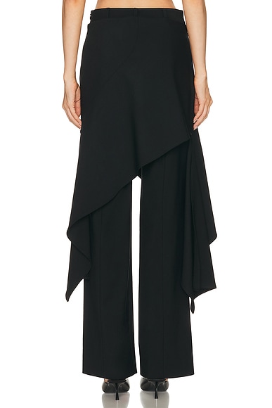 Monse Deconstructed Tailored Skirt Trouser In Black
