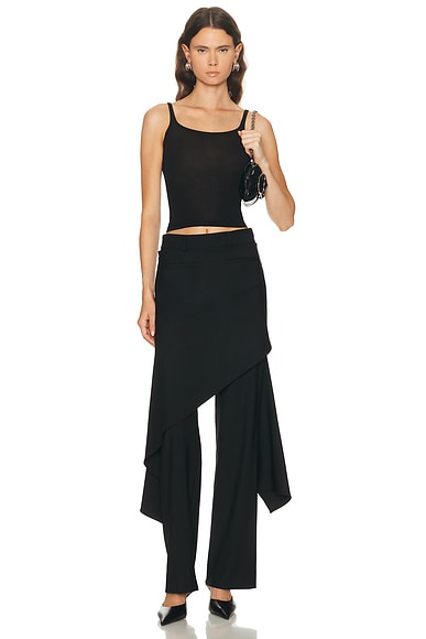 Monse Deconstructed Tailored Skirt Trouser In Black