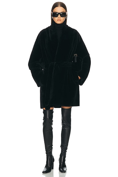 Nour Hammour Raquel Coat In Black