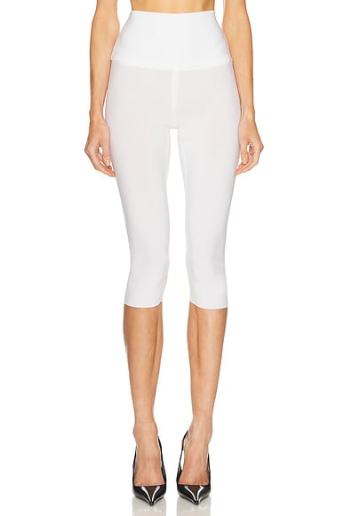 Norma Kamali Pedal Pusher Capri Legging In White