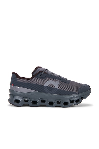 On Cloudmonster Void in Ember & Ox - Grey. Size 11 (also in 7, 7.5, 8, 8.5, 9, 9.5, 10, 10.5, 11.5, 12, 13, 14).