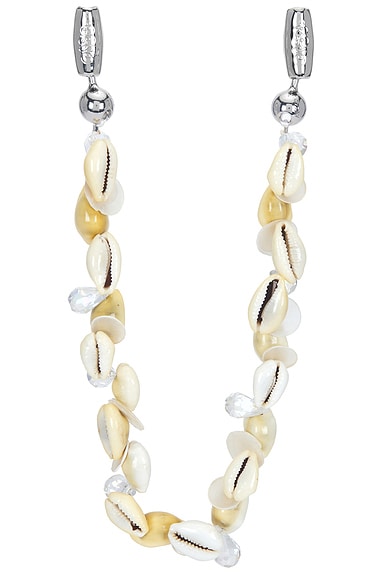 Ossa for FWRD Faceted Crystal & Puka Shell Wrislet