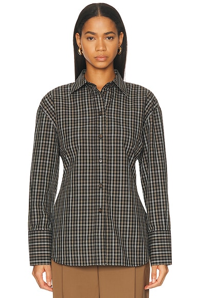 Rohe Shaped Check Shirt In Multi