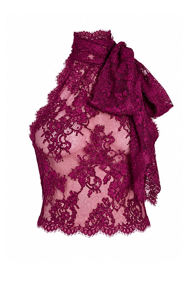 Retroféte Signma Lace Top In Groseille