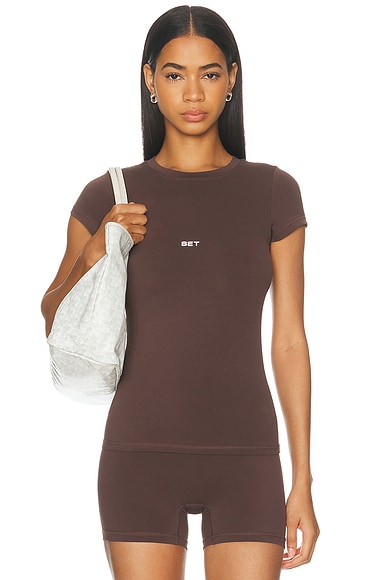 Set Active Airluxe Breathe Tee In Brown