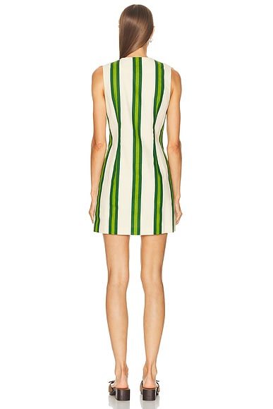 Simonmiller Carob Printed Linen Mini Dress In Multi