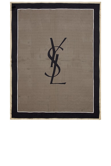 Saint Laurent Ysl Rayures Pareo In Brown