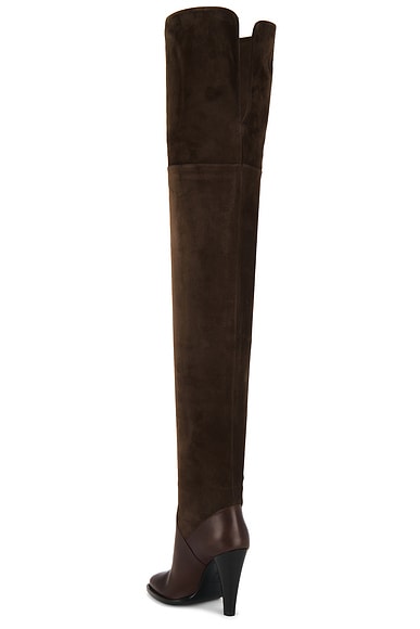 Saint Laurent Chaka Boot In Brown