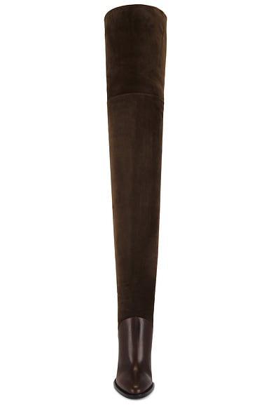 Saint Laurent Chaka Boot In Brown