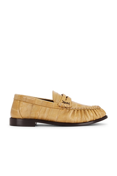 Saint Laurent Le Loafer Moccasin In Gold