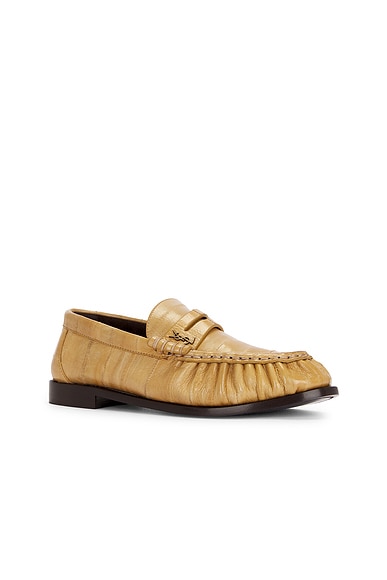 Saint Laurent Le Loafer Moccasin In Gold