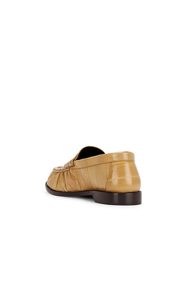 Saint Laurent Le Loafer Moccasin In Gold