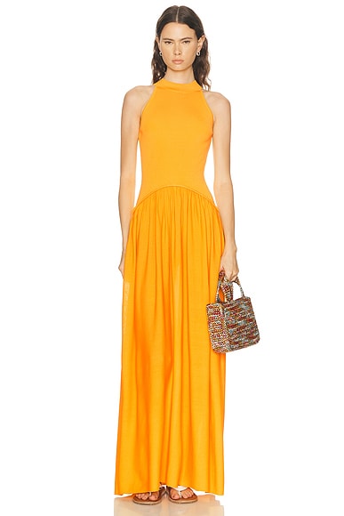 Solid & Striped The Isola Dress In Yellow