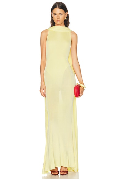 Viscose Knit Scarf Maxi Dress