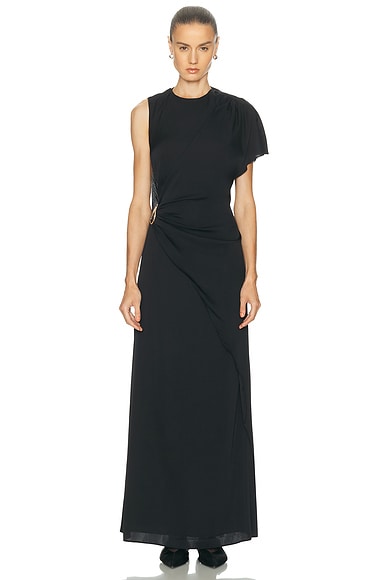 Image of SRG Hallie Silk Dress in Black - Black. Size S (also in XXS, XS, M, L, XL).