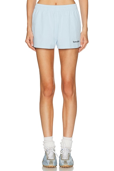 Sporty & Rich Serif Logo Embroidered Disco Short