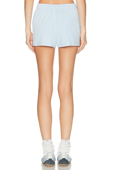 Sporty & Rich Serif Logo Embroidered Disco Short | Thumbnail 4 Sporty & Rich Serif Logo Embroidered Disco Short | Thumbnail 4