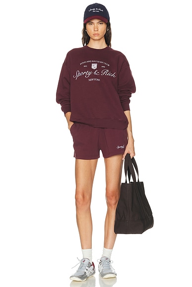 Sporty & Rich Syracuse Embroidered Disco Short | Thumbnail 5 Sporty & Rich Syracuse Embroidered Disco Short | Thumbnail 5